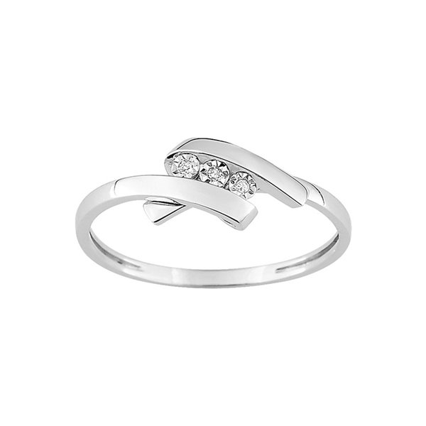 Bague diamant 0.012ct Or Blanc 375