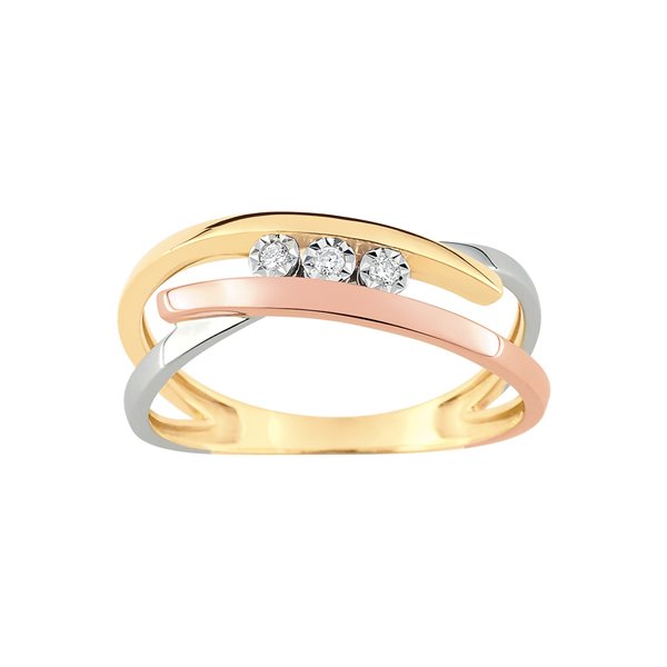 Bague diamant 0.03ct 3 Ors 375