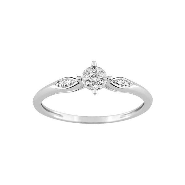 Bague diamant 0.029ct Or Blanc 375