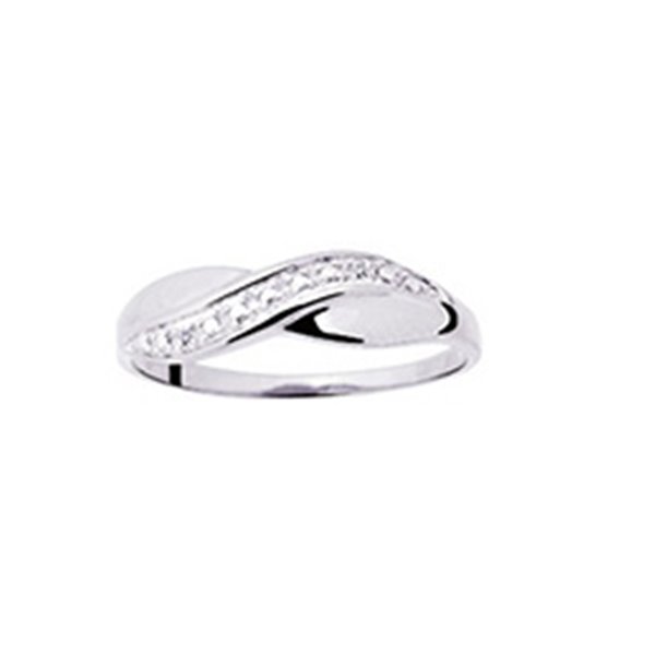 Bague diamant 0.01ct Or Blanc 375