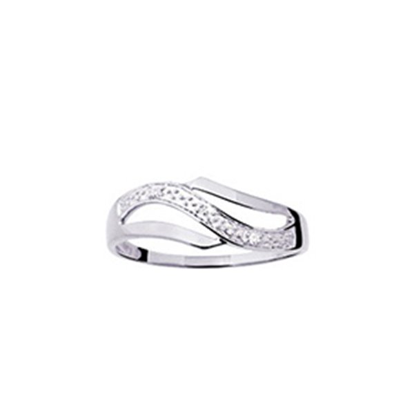 Bague diamant 0.01ct Or Blanc 375