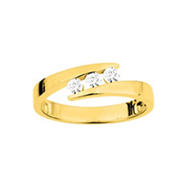 Bague oxyde(s) de zirconium Or Jaune 375