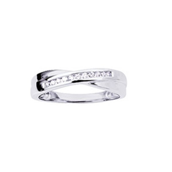 Bague oxyde(s) de zirconium Or Blanc 375