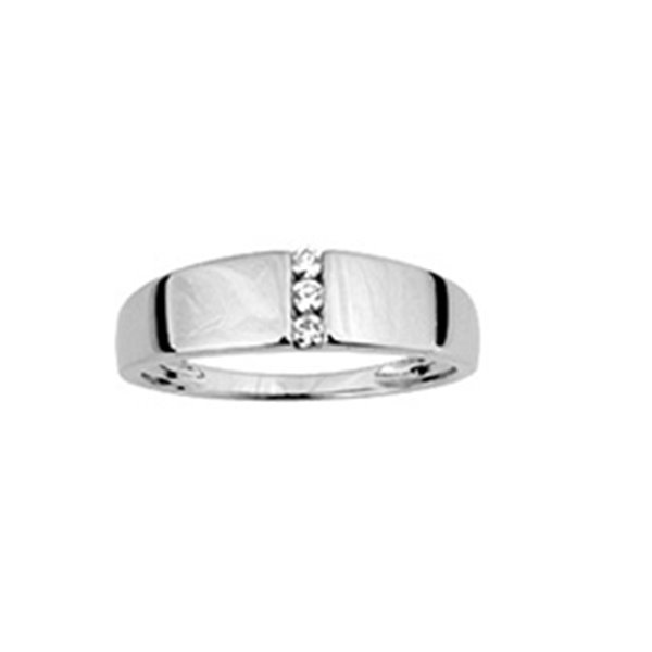 Bague diamant 0.06ct Or Blanc 375