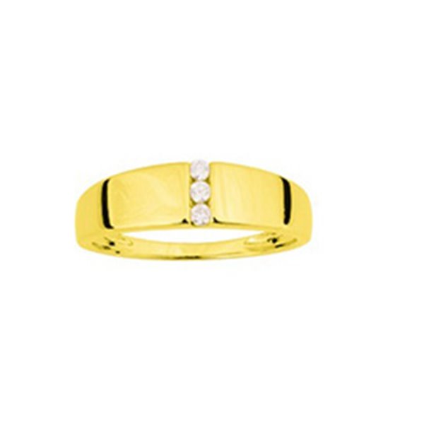 Bague oxyde(s) de zirconium Or Jaune 375