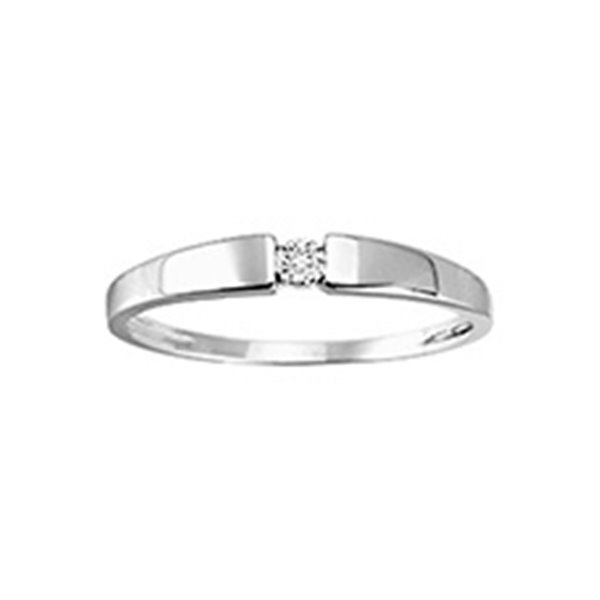 Bague diamant 0.006ct Or Blanc 375 pasti