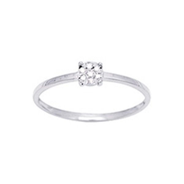 Bague diamant 0.04ct Or Blanc 375