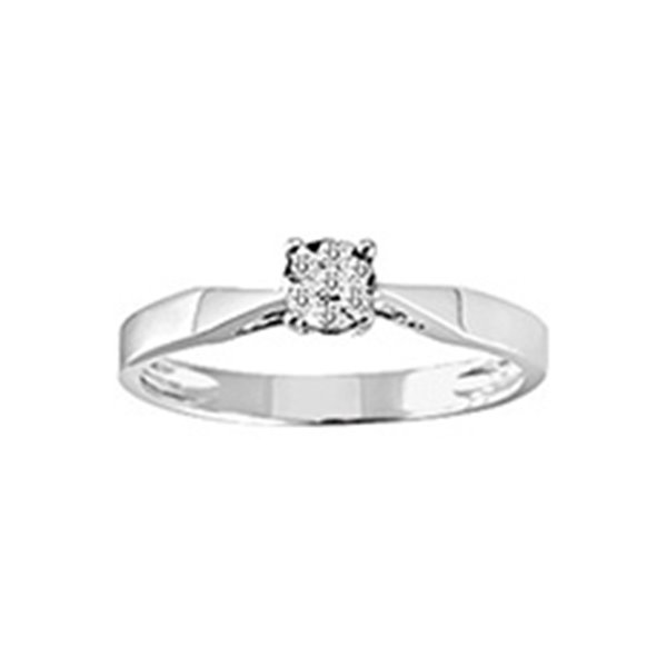 Bague diamant 0.04ct Or Blanc 375