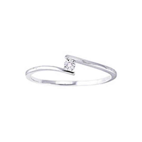 Bague diamant 0.006ct Or Blanc 375 pasti