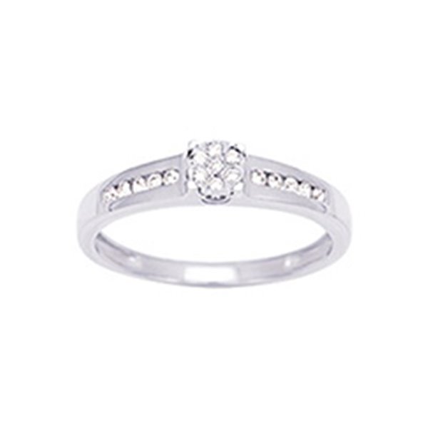 Bague diamant 0.13ct Or Blanc 375