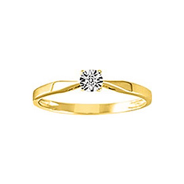 Bague diamant 0.02ct Or Jaune 375 past