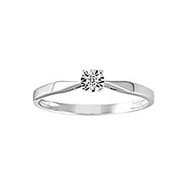 Bague diamant 0.02ct Or Blanc 375 past