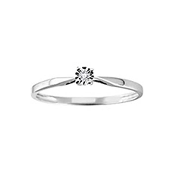 Bague diamant 0.013ct Or Blanc 375