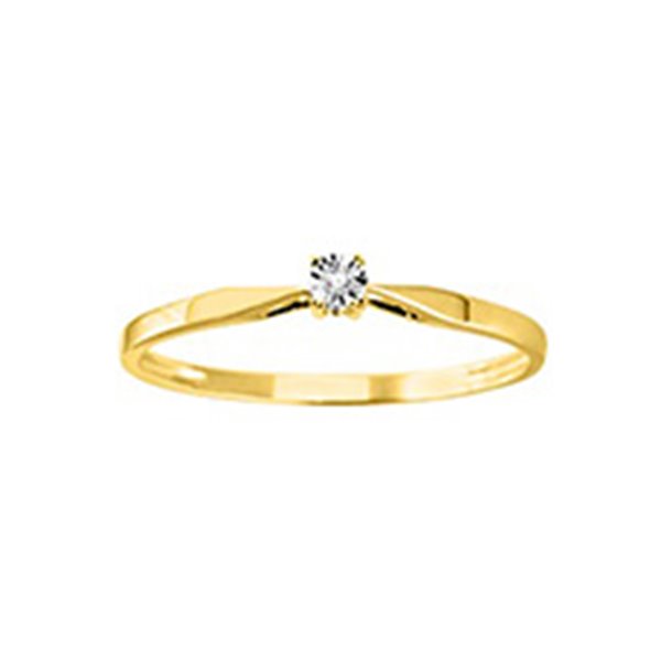 Bague diamant 0.006ct Or Jaune 375