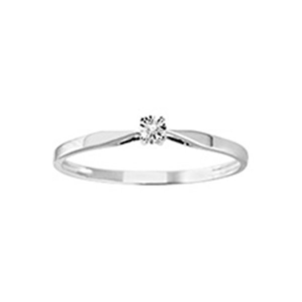 Bague diamant 0.006ct Or Blanc 375