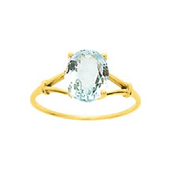 Bague Or Jaune 375 aigue-marine