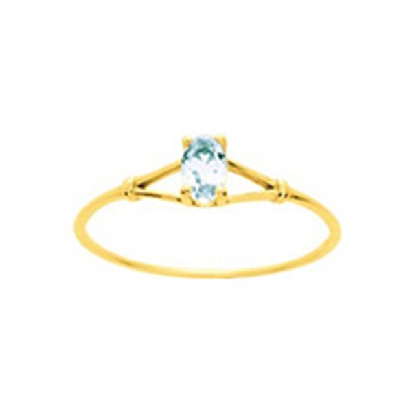 Bague Or Jaune 375 aigue-marine