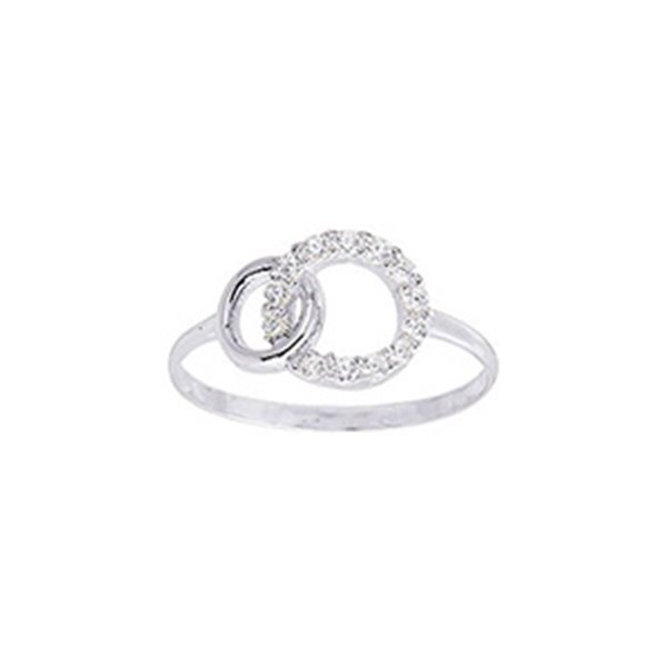 Bague oxyde(s) de zirconium Or Blanc 375