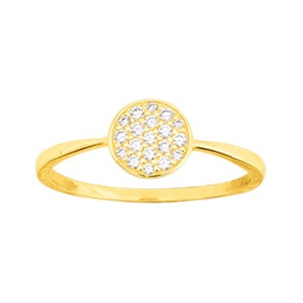 Bague oxyde(s) de zirconium Or Jaune 375