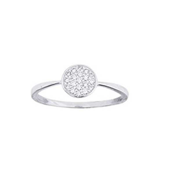 Bague oxyde(s) de zirconium Or Blanc 375