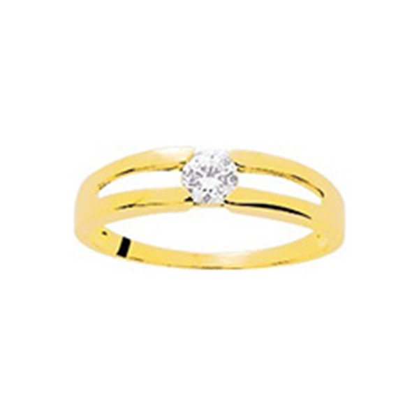 Bague oxyde(s) de zirconium Or Jaune 375