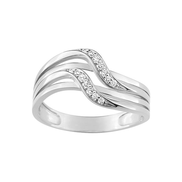 Bague oxyde(s) de zirconium Or Blanc 375