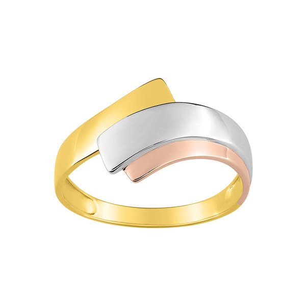 Bague Or Jaune Rose et Blanc Or 375