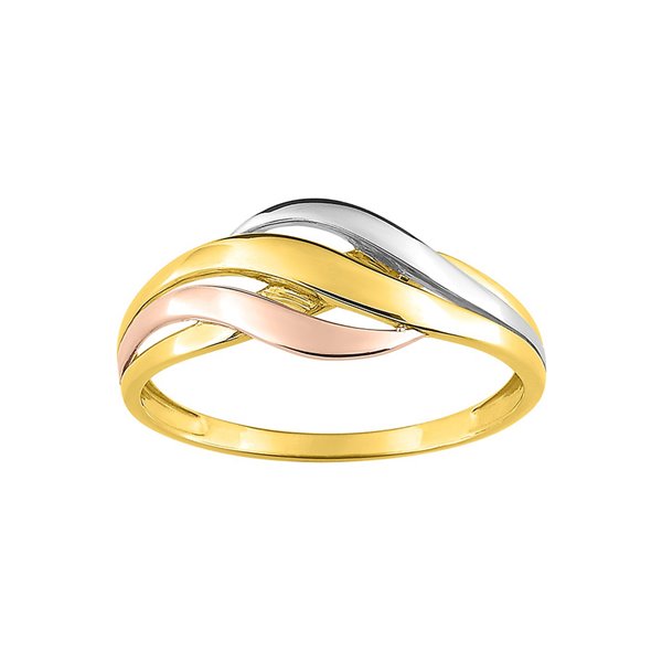 Bague Or Jaune Rose et Blanc Or 375