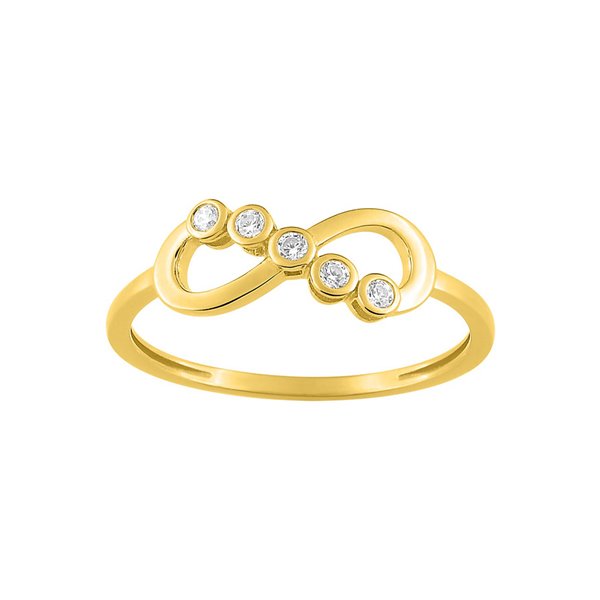 Bague oxyde(s) de zirconium Or Jaune 375