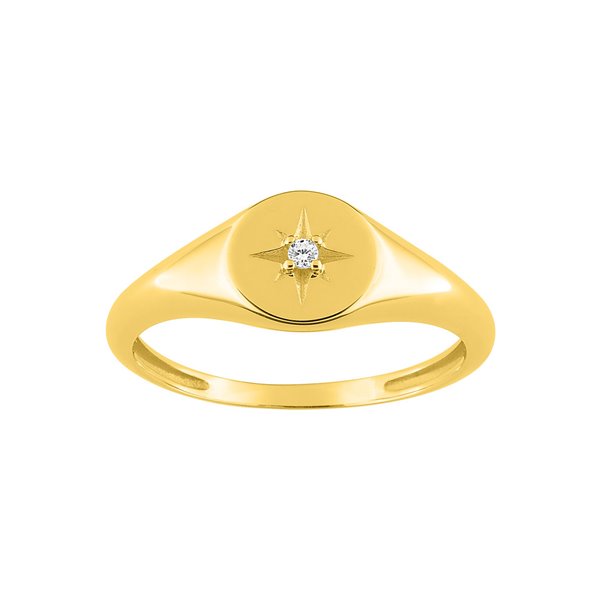 Bague oxyde(s) de zirconium Or Jaune 375