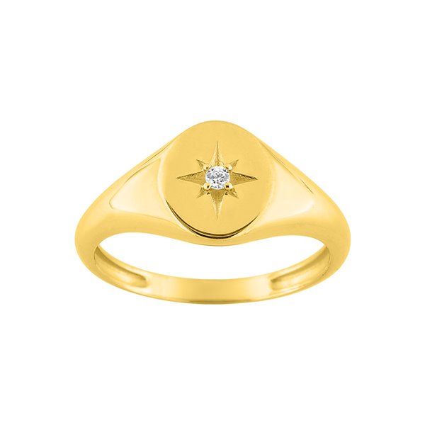 Bague oxyde(s) de zirconium Or Jaune 375