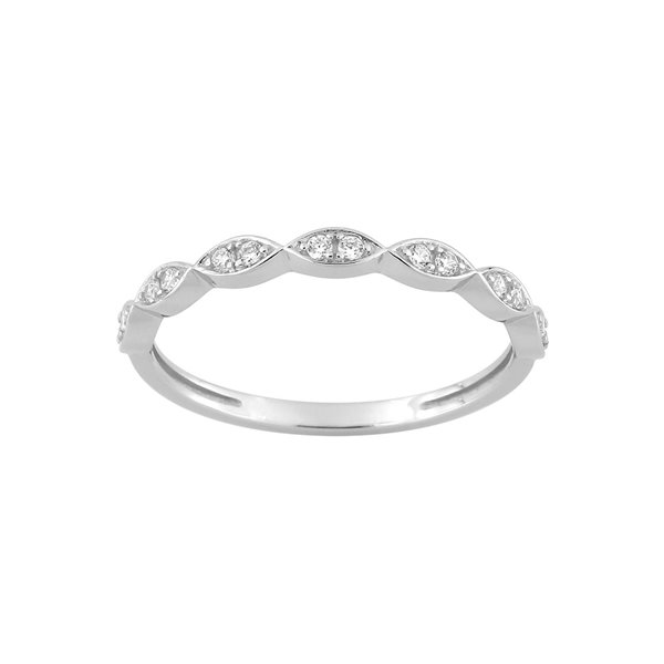 Bague oxyde(s) de zirconium Or Blanc 375