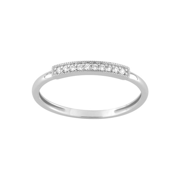 Bague oxyde(s) de zirconium Or Blanc 375