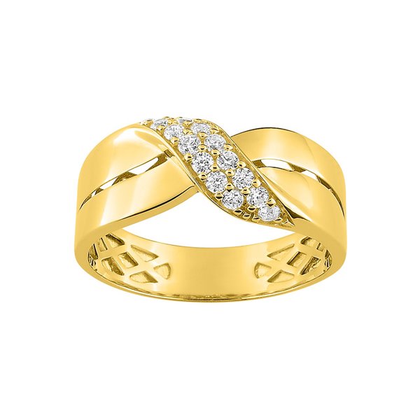 Bague oxyde(s) de zirconium Or Jaune 375