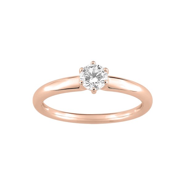 Bague solitaire oxyde(s) de zirconium Or Rose 375