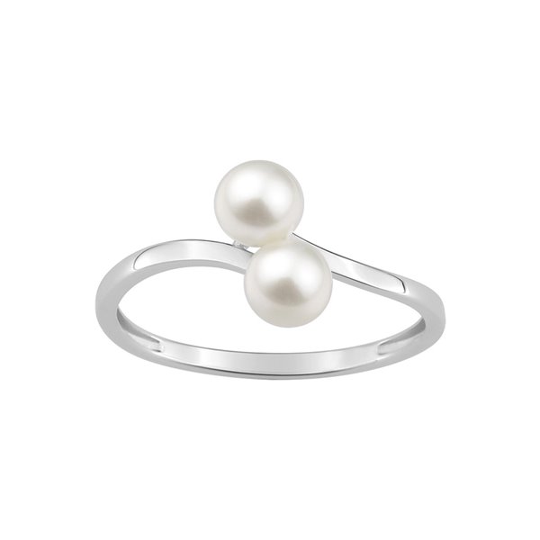 Bague perle de culture d'eau douce Or Blanc 375