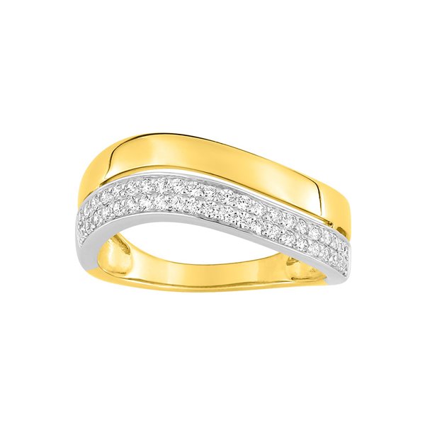 Bague diamant 0.31ct Or Jaune 375 rhodiée