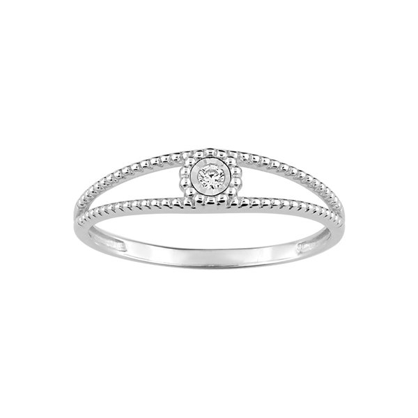 Bague diamant 0.02ct Or Blanc 375