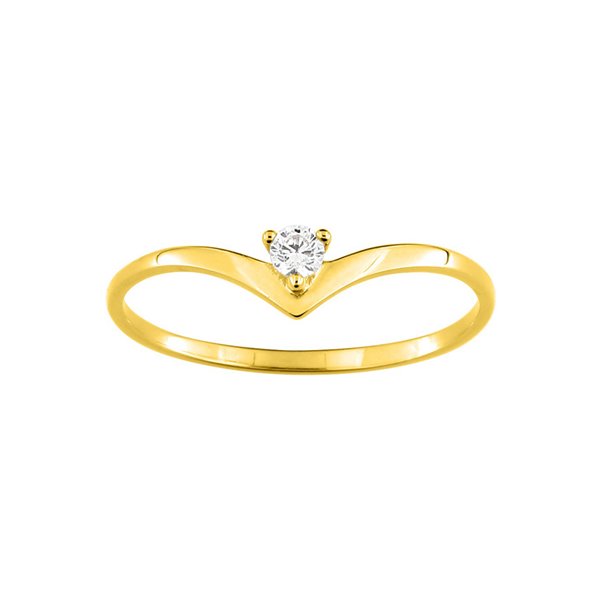 Bague oxyde(s) de zirconium Or Jaune 375