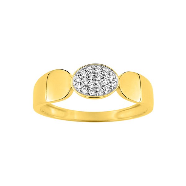 Bague oxyde(s) de zirconium Or Jaune 375 rhodiée