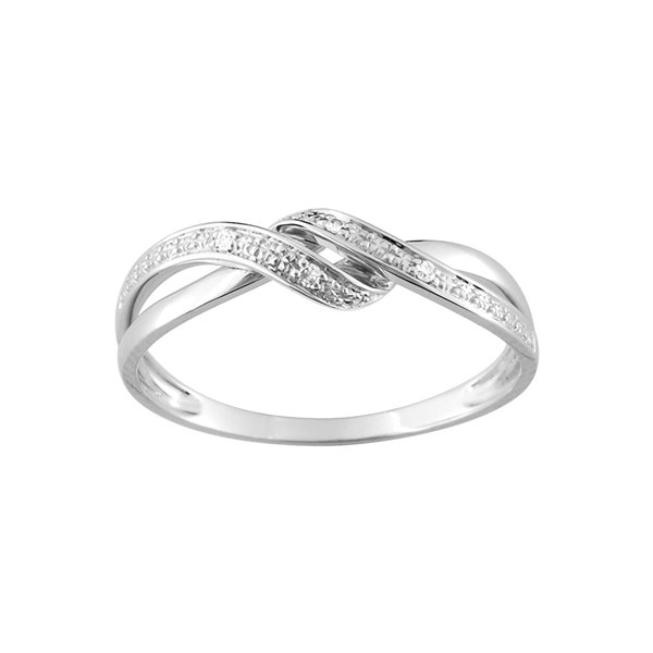 Bague diamant 0.02ct Or Blanc 375