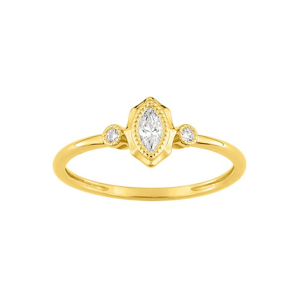 Bague oxyde(s) de zirconium Or Jaune 375