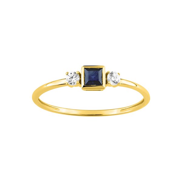 Bague saphir oxyde(s) de zirconium Or Jaune 375