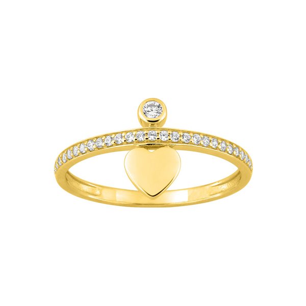 Bague oxyde(s) de zirconium Or Jaune 375