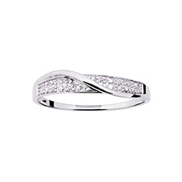 Bague diamant 0.02ct Or Blanc 375