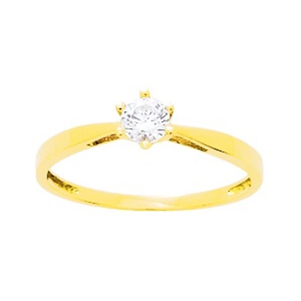 Bague oxyde(s) de zirconium Or Jaune 375