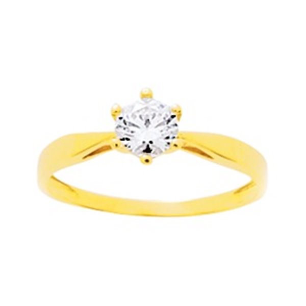 Bague oxyde(s) de zirconium Or Jaune 375