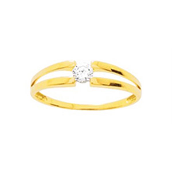 Bague oxyde(s) de zirconium Or Jaune 375