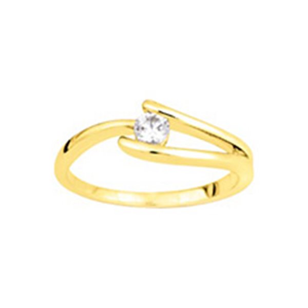 Bague oxyde(s) de zirconium Or Jaune 375