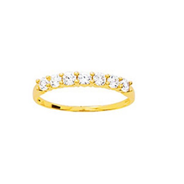 Bague oxyde(s) de zirconium Or Jaune 375